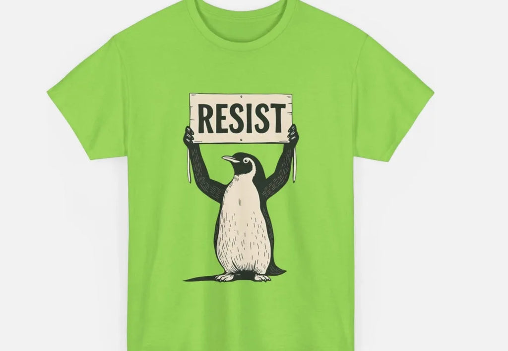 Loose straight cut cotton t-shirt in black, green, or white with short sleeves and a round neck