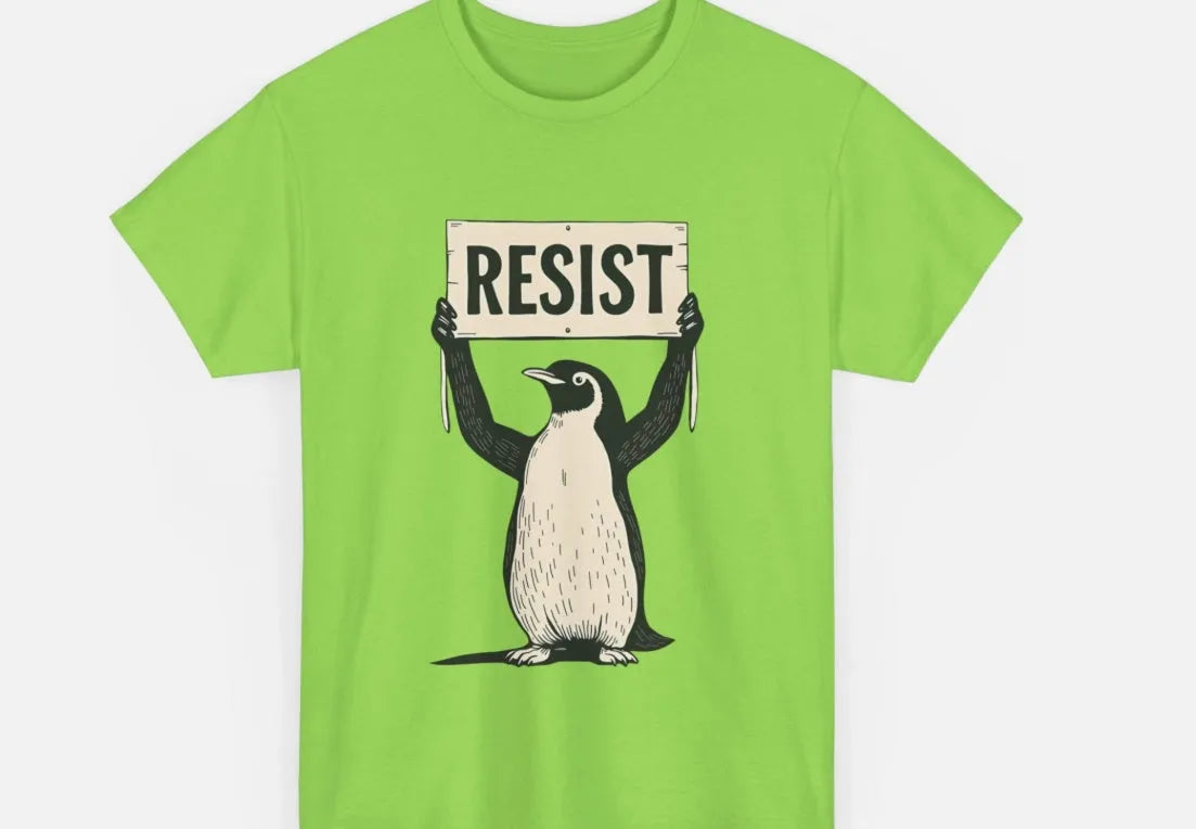 Loose straight cut cotton t-shirt in black, green, or white with short sleeves and a round neck