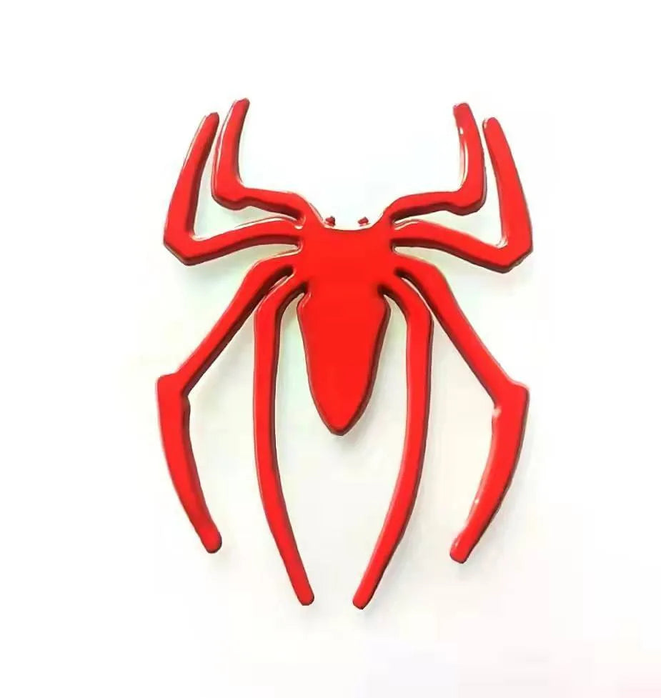 Gold zinc alloy metal spider decorative sticker on a white background