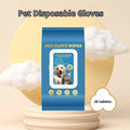 Disposable pet gloves for cat and dog bath cleaning in multi-pack options