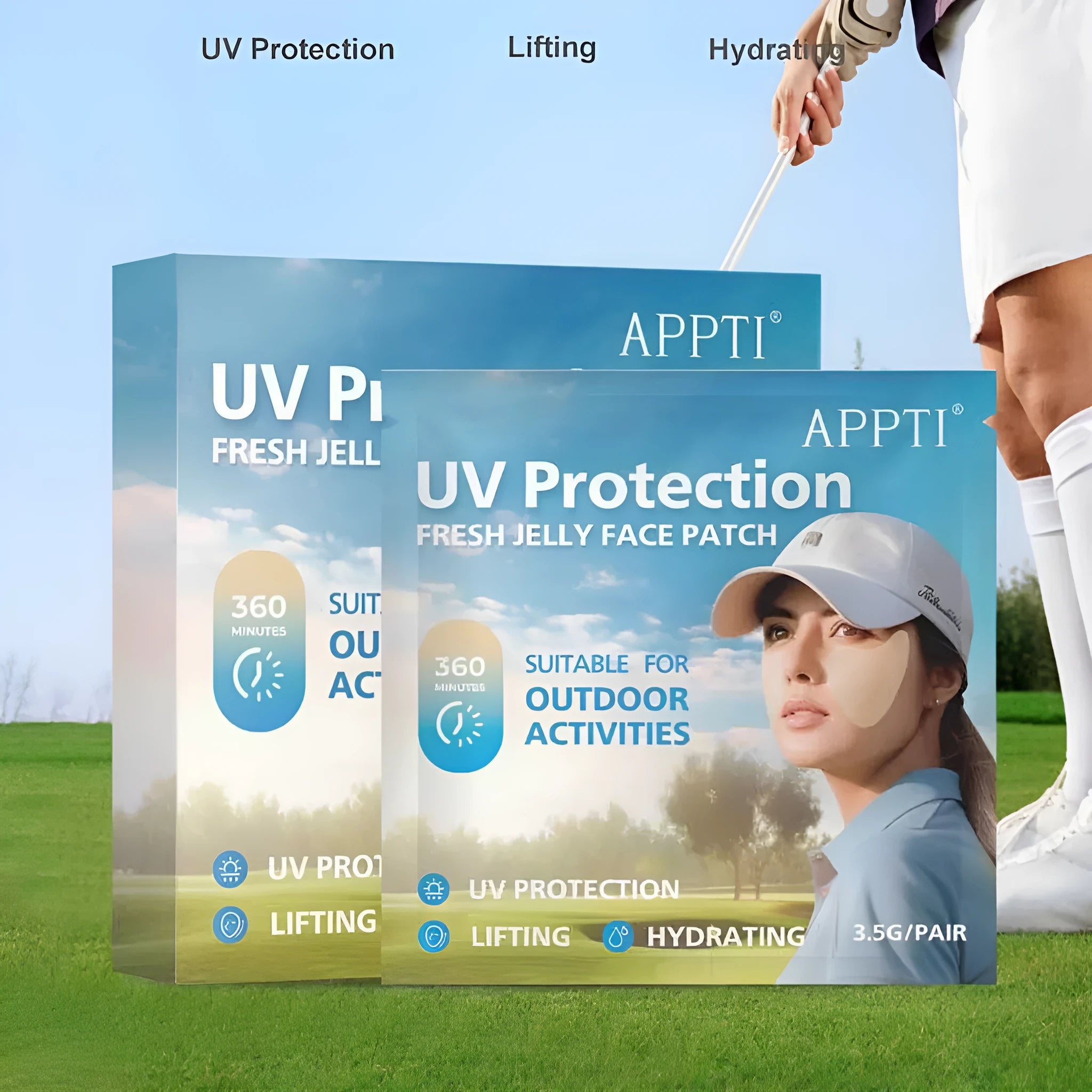 UV-proof outdoor sports protection eyes mask with 5ml liquid content in packaging options