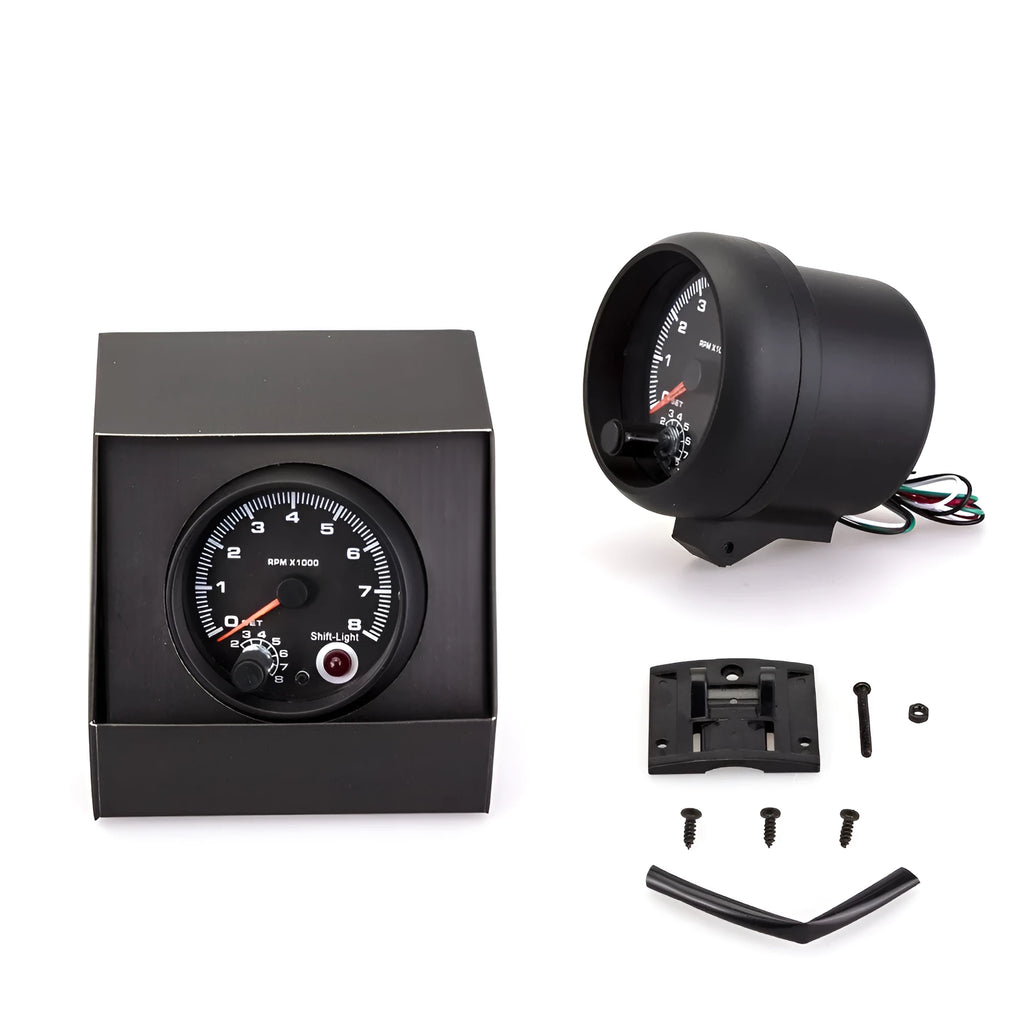 Blue light pointer automotive tachometer with 95mm plastic housing