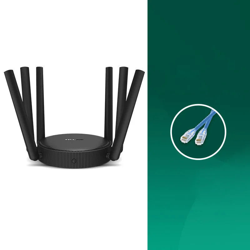 TL-WDR7661 Gigabit Edition AC1900 dual-band wireless home router with compact black design.